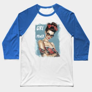 Girl Power #1 Baseball T-Shirt